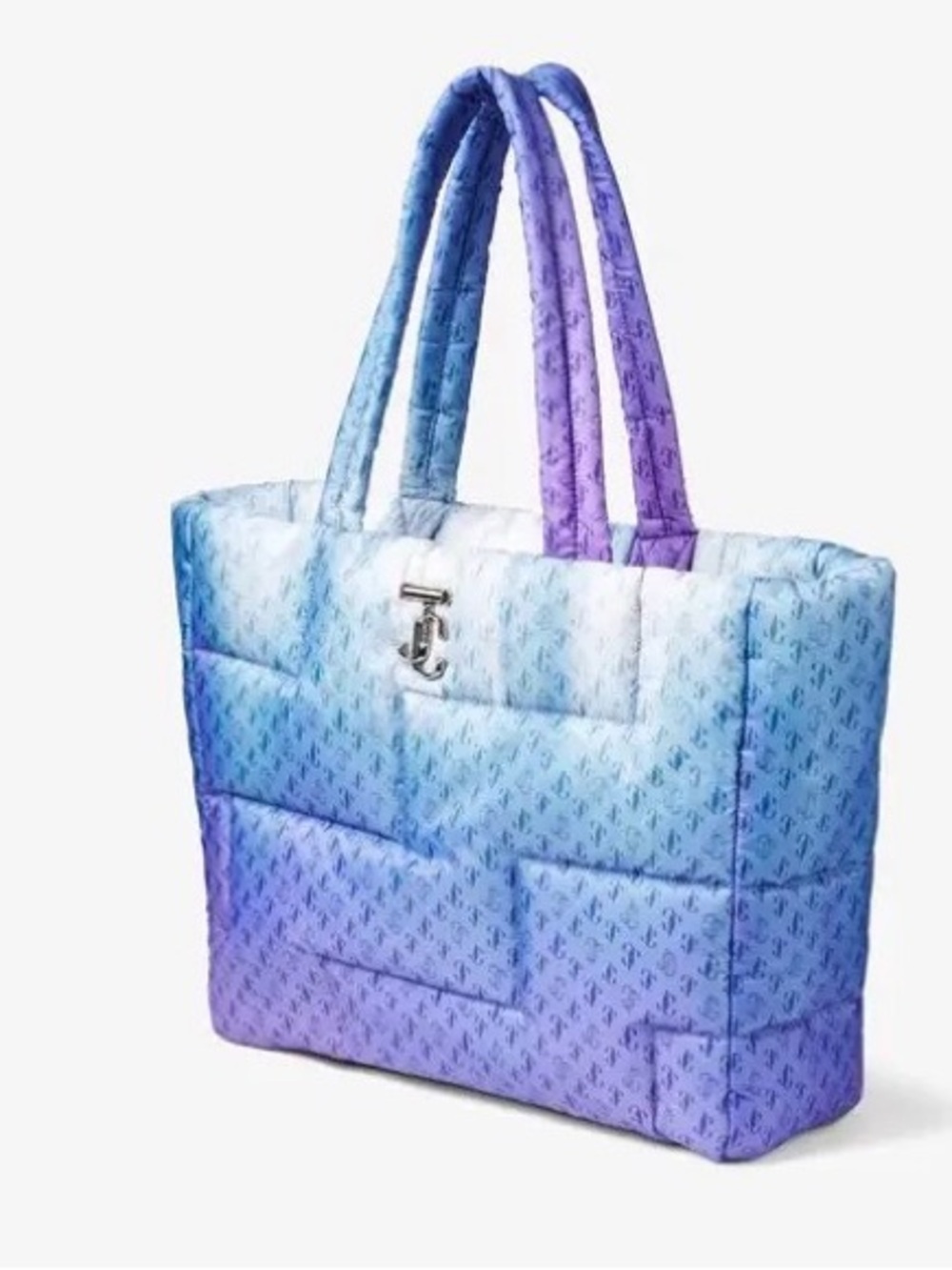 Jimmy choo Quilted Ombre Tote Bag in Blue and Purple